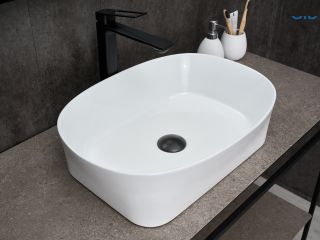 Раковина Gid N9028 51233 накладная белая 53x36x14